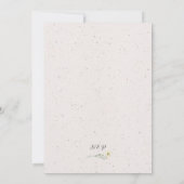 Boho Autumn Wildflower Bridal Shower Invitation Kaart (Achterkant)