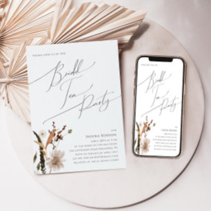 Boho Autumn Wildflower   Bruidstheefeest Kaart