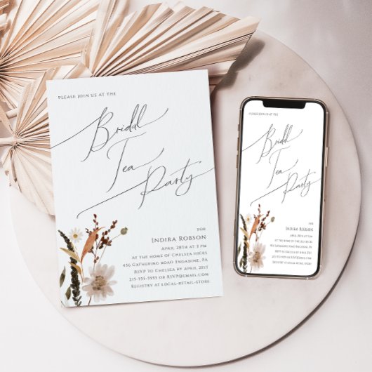 Boho Autumn Wildflower | Bruidstheefeest Kaart