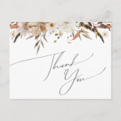 Boho Autumn Wildflower | Bruiloft dank u Briefkaart (Voorkant)