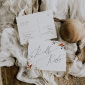 Boho Autumn Wildflower | Bruiloft RSVP Briefkaart