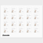 Boho Autumn Wildflower | Bruiloft Welkom Vierkante Sticker (Vel)
