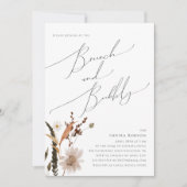 Boho Autumn Wildflower | Brunch en Bubble Kaart (Voorkant)