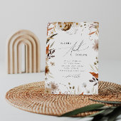 Boho Autumn Wildflower | Casual bruiloft Kaart