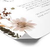 Boho Autumn Wildflower | Ceremonie zonder stopcont Poster (Hoek)