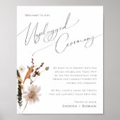 Boho Autumn Wildflower | Ceremonie zonder stopcont Poster (Voorkant)