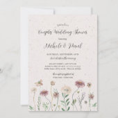 Boho Autumn Wildflower Couples Wedding Shower Kaart (Voorkant)