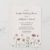 Boho Autumn Wildflower Couples Wedding Shower Kaart (Voorkant / Achterkant)