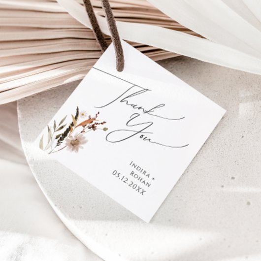 Boho Autumn Wildflower | Dank u Bedankjes Labels
