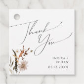 Boho Autumn Wildflower | Dank u Bedankjes Labels (Voorkant)