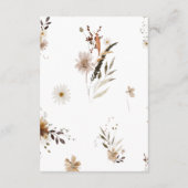 Boho Autumn Wildflower | Details Informatiekaartje (Achterkant)