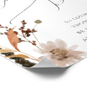 Boho Autumn Wildflower | Deze kaars brandt teken Poster (Hoek)