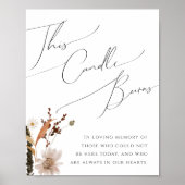 Boho Autumn Wildflower | Deze kaars brandt teken Poster (Voorkant)