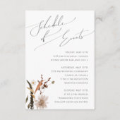 Boho Autumn Wildflower | Evenementenschema Informatiekaartje (Voorkant)