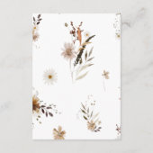 Boho Autumn Wildflower | Evenementenschema Informatiekaartje (Achterkant)