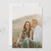 Boho Autumn Wildflower | Foto Casual bruiloft Kaart (Achterkant)