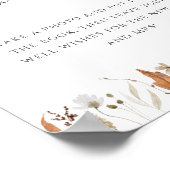 Boho Autumn Wildflower | Foto Gastenboek teken Poster (Hoek)