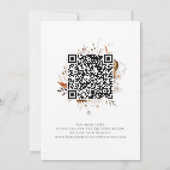 Boho Autumn Wildflower Foto | QR-code Save The Date (Achterkant)