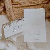 Boho Autumn Wildflower | Gevouwen bedankkaart