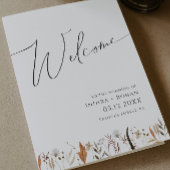 Boho Autumn Wildflower | Gevouwen huwelijksprogram Programma