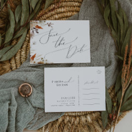 Boho Autumn Wildflower | Het Briefkaart Datum opsl