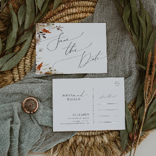 Boho Autumn Wildflower   Het Briefkaart Datum opsl
