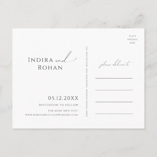 Boho Autumn Wildflower | Het Briefkaart Datum opsl (Achterkant)