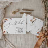 Boho Autumn Wildflower | Horizontaal Save The Date