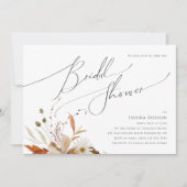 Boho Autumn Wildflower | Horizontaal Vrijgezellenf Kaart (Voorkant)