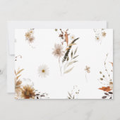 Boho Autumn Wildflower | Horizontaal Vrijgezellenf Kaart (Achterkant)