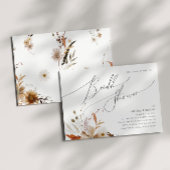 Boho Autumn Wildflower | Horizontaal Vrijgezellenf Kaart