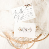 Boho Autumn Wildflower Horizontale Menukeuze RSVP