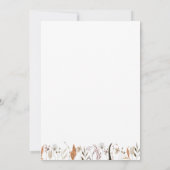 Boho Autumn Wildflower | Huwelijksreceptie Kaart (Achterkant)