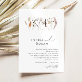 Boho Autumn Wildflower | Huwelijksuitnodiging Kaart