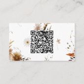 Boho Autumn Wildflower | Huwelijkswebsite Informatiekaartje (Achterkant)