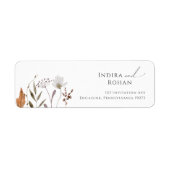 Boho Autumn Wildflower | Label retouradres (Voorkant)