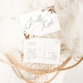 Boho Autumn Wildflower | Menu Keuze RSVP Briefkaar