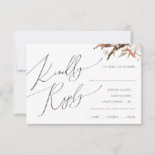 Boho Autumn Wildflower | Menu Keuze RSVP-kaart (Voorkant)