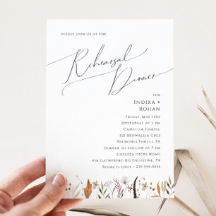 Boho Autumn Wildflower   repetitie diner Kaart