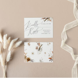 Boho Autumn Wildflower | RSVP-kaart RSVP Kaartje