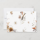 Boho Autumn Wildflower | RSVP-kaart RSVP Kaartje (Achterkant)