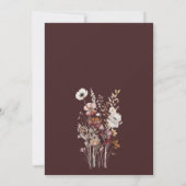 Boho Autumn Wildflower Terracotta verlovingsfeest Kaart (Achterkant)