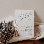 Boho Autumn Wildflower | Traditionele bruiloft Kaart
