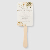 Boho Autumn Wildflower | Trouwprogramma Hand Fan Handwaaier (Voorkant)