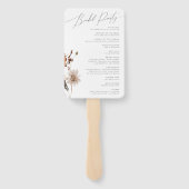 Boho Autumn Wildflower | Trouwprogramma Handwaaier (Achterkant)