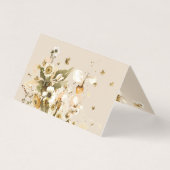 Boho Autumn Wildflower | Trouwtafel plaats kaarten (Achterkant)