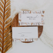 Boho Autumn Wildflower | Vlakke bruiloft Plaatskaartje