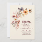 Boho Autumn Wildflower Vrijgezellenfeest Kaart (Voorkant)