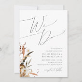 Boho Autumn Wildflower | Wij doen bruiloft Kaart (Voorkant)