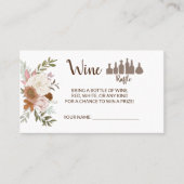 Boho Autumn Wine Raffle Ticket Vrijgezellenfeest K (Voorkant)